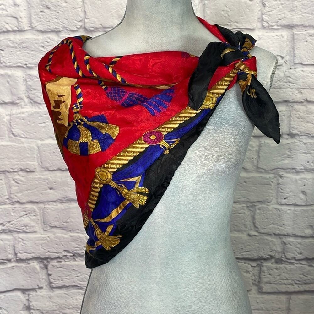Vintage Liz Claiborne brocade style scarf